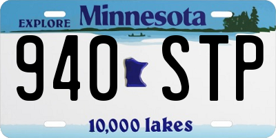 MN license plate 940STP