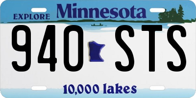 MN license plate 940STS