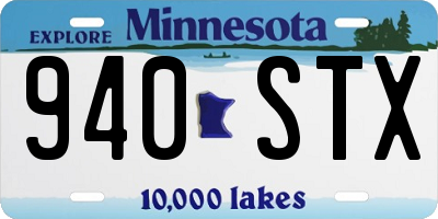 MN license plate 940STX