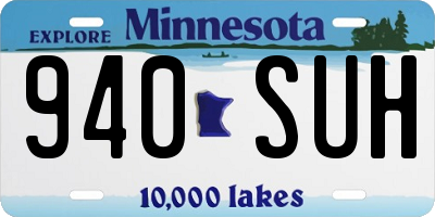 MN license plate 940SUH