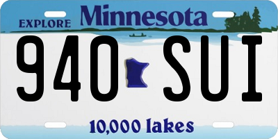 MN license plate 940SUI