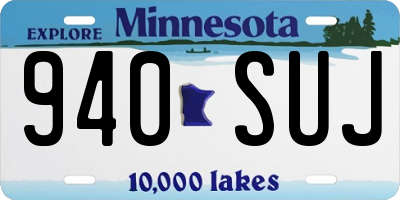 MN license plate 940SUJ