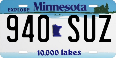 MN license plate 940SUZ