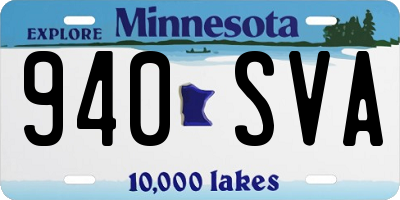MN license plate 940SVA