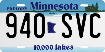 MN license plate 940SVC