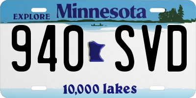 MN license plate 940SVD