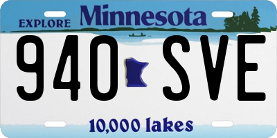 MN license plate 940SVE