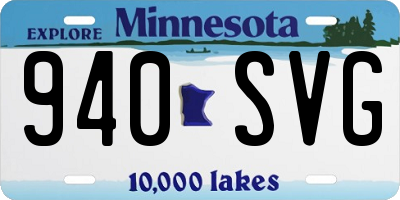 MN license plate 940SVG