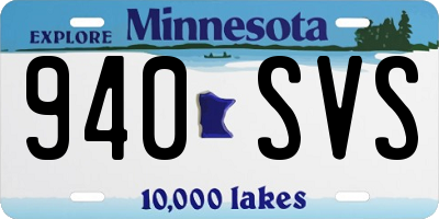 MN license plate 940SVS