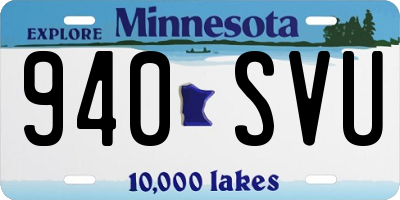MN license plate 940SVU