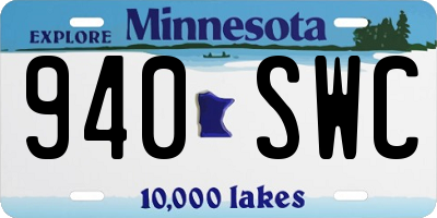 MN license plate 940SWC