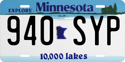 MN license plate 940SYP