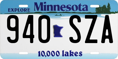 MN license plate 940SZA