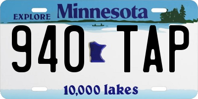 MN license plate 940TAP