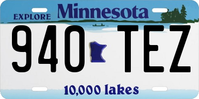 MN license plate 940TEZ