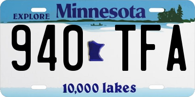 MN license plate 940TFA