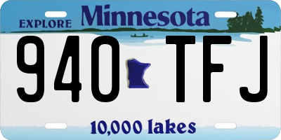 MN license plate 940TFJ