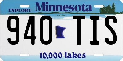 MN license plate 940TIS