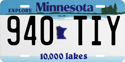 MN license plate 940TIY
