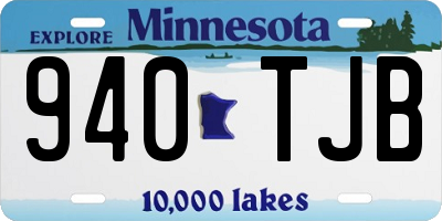 MN license plate 940TJB