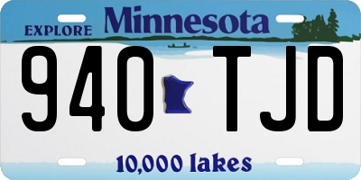MN license plate 940TJD
