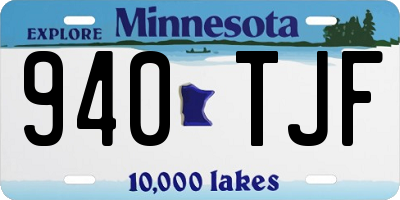 MN license plate 940TJF