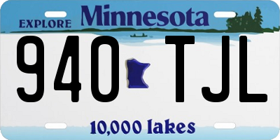 MN license plate 940TJL