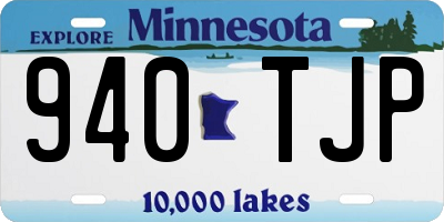 MN license plate 940TJP