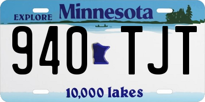 MN license plate 940TJT