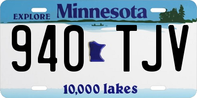MN license plate 940TJV