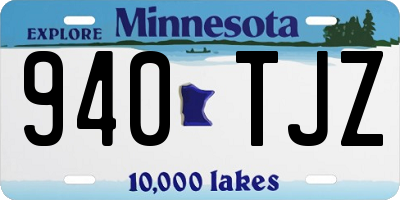 MN license plate 940TJZ