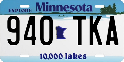 MN license plate 940TKA