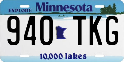 MN license plate 940TKG