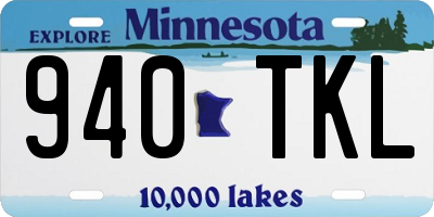 MN license plate 940TKL