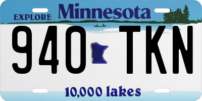 MN license plate 940TKN