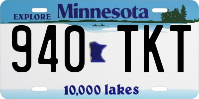 MN license plate 940TKT