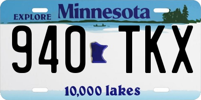MN license plate 940TKX