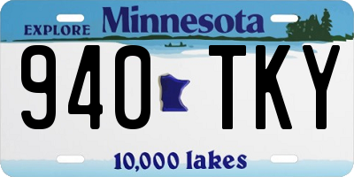 MN license plate 940TKY