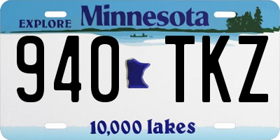 MN license plate 940TKZ