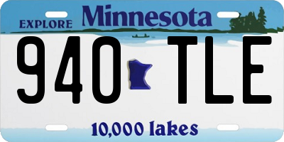 MN license plate 940TLE