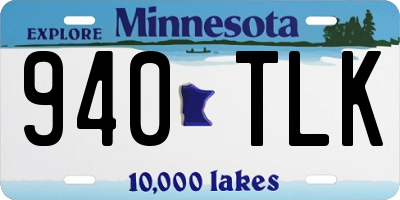 MN license plate 940TLK