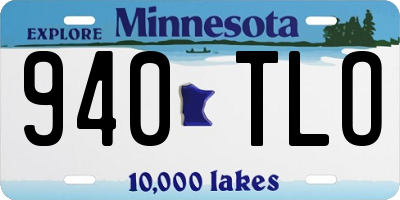 MN license plate 940TLO