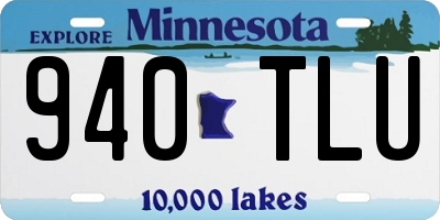 MN license plate 940TLU