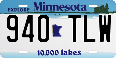 MN license plate 940TLW