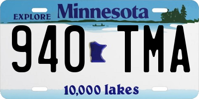 MN license plate 940TMA