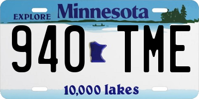 MN license plate 940TME