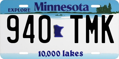MN license plate 940TMK