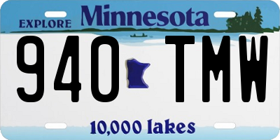 MN license plate 940TMW