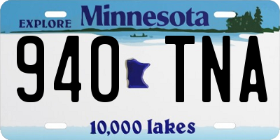 MN license plate 940TNA