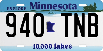 MN license plate 940TNB